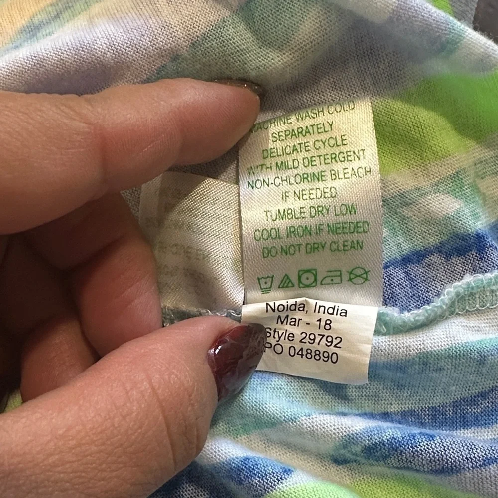 Lilly Pulitzer Blue and Green Striped Swim tank top size S - Picture 5 of 5
